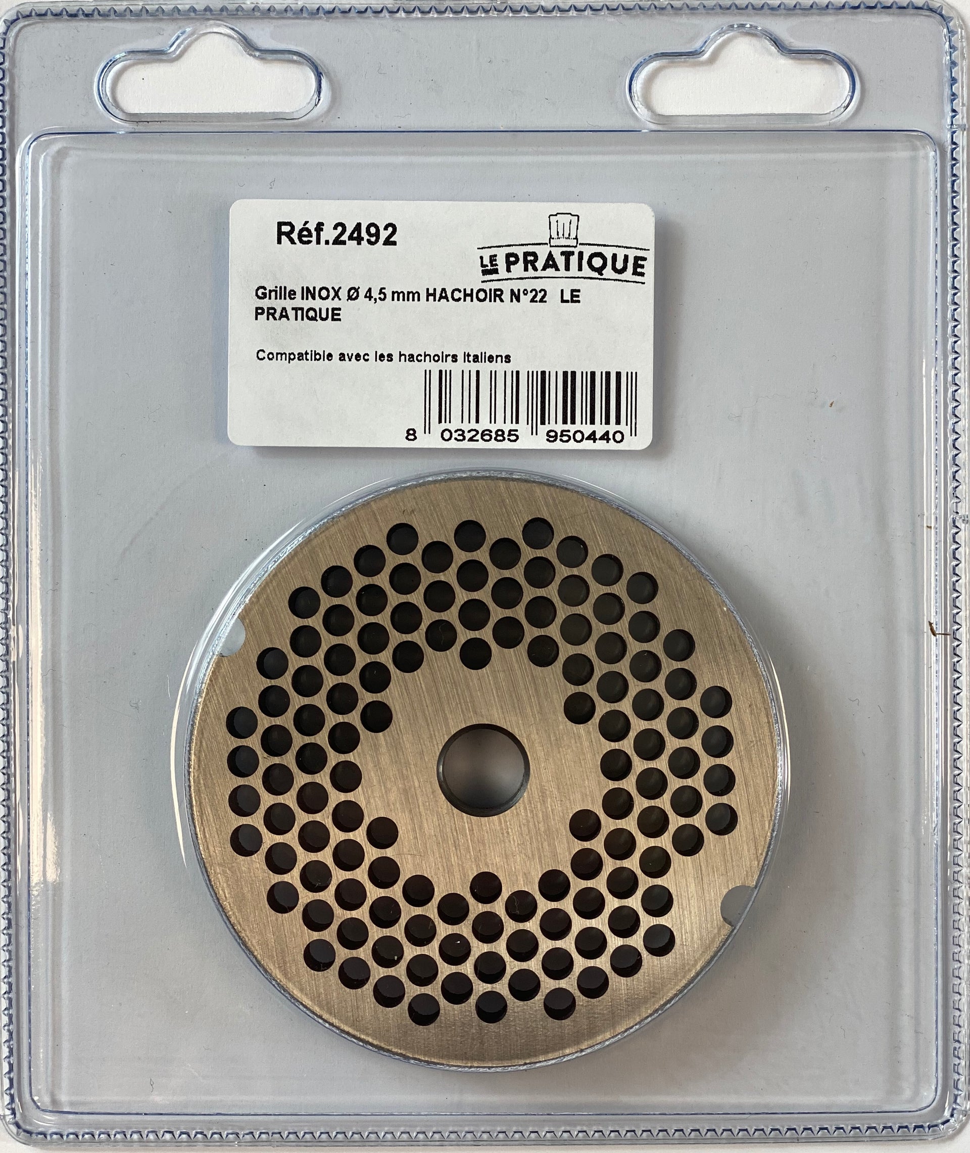 Toutes les grilles inox pour hachoir n°22 - Le Pratique