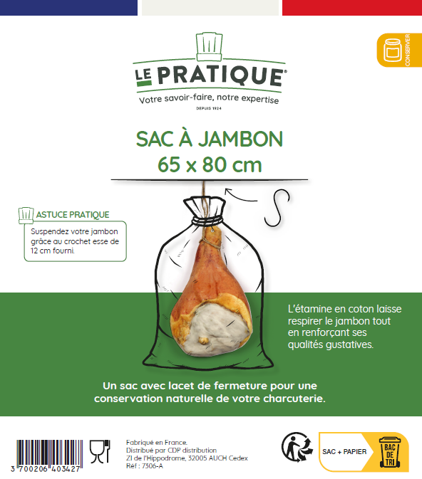 Sac à jambon avec crochet - Le Pratique