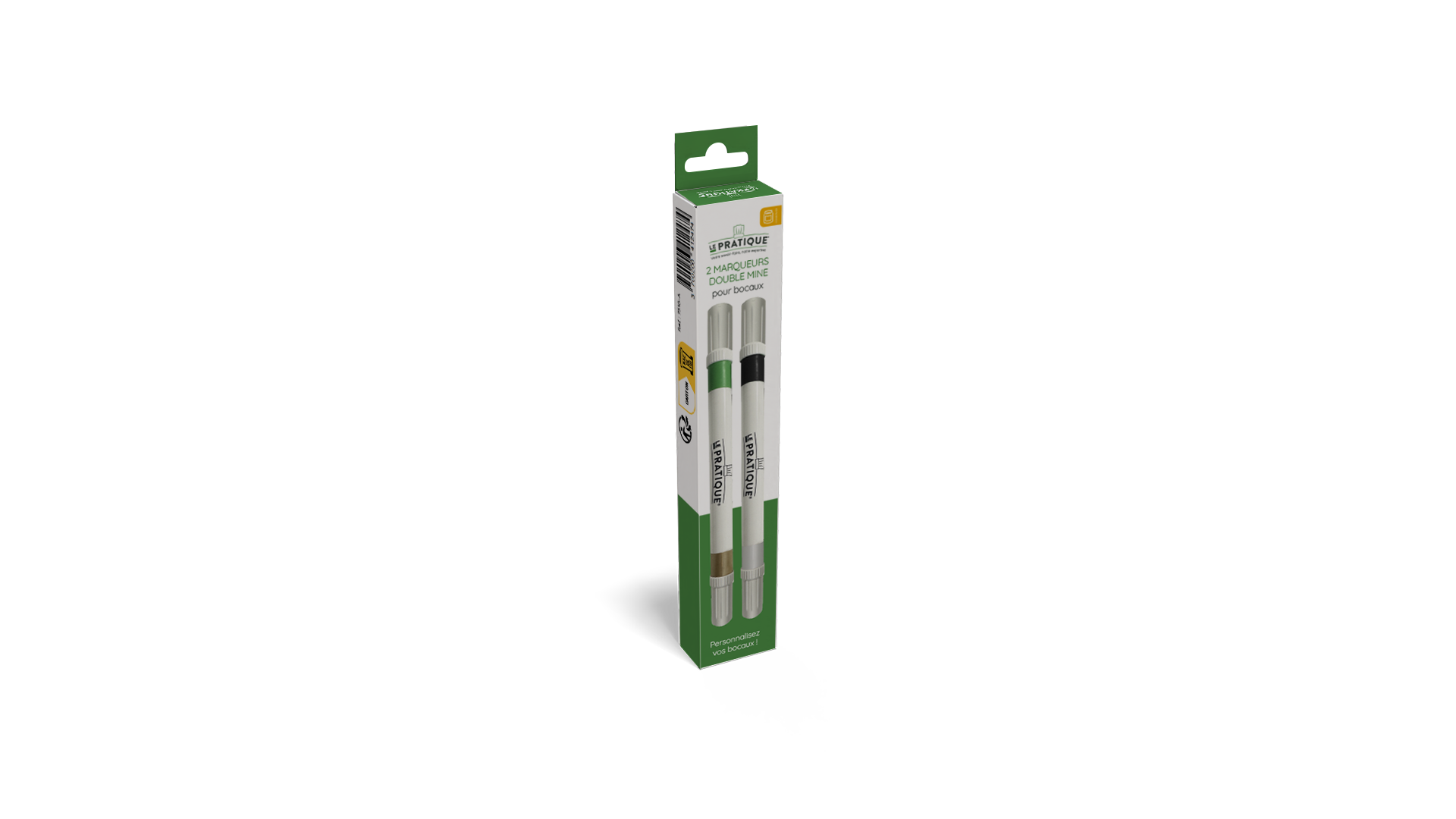 Marqueurs double mine pour bocaux - lot de 2 - Le Pratique