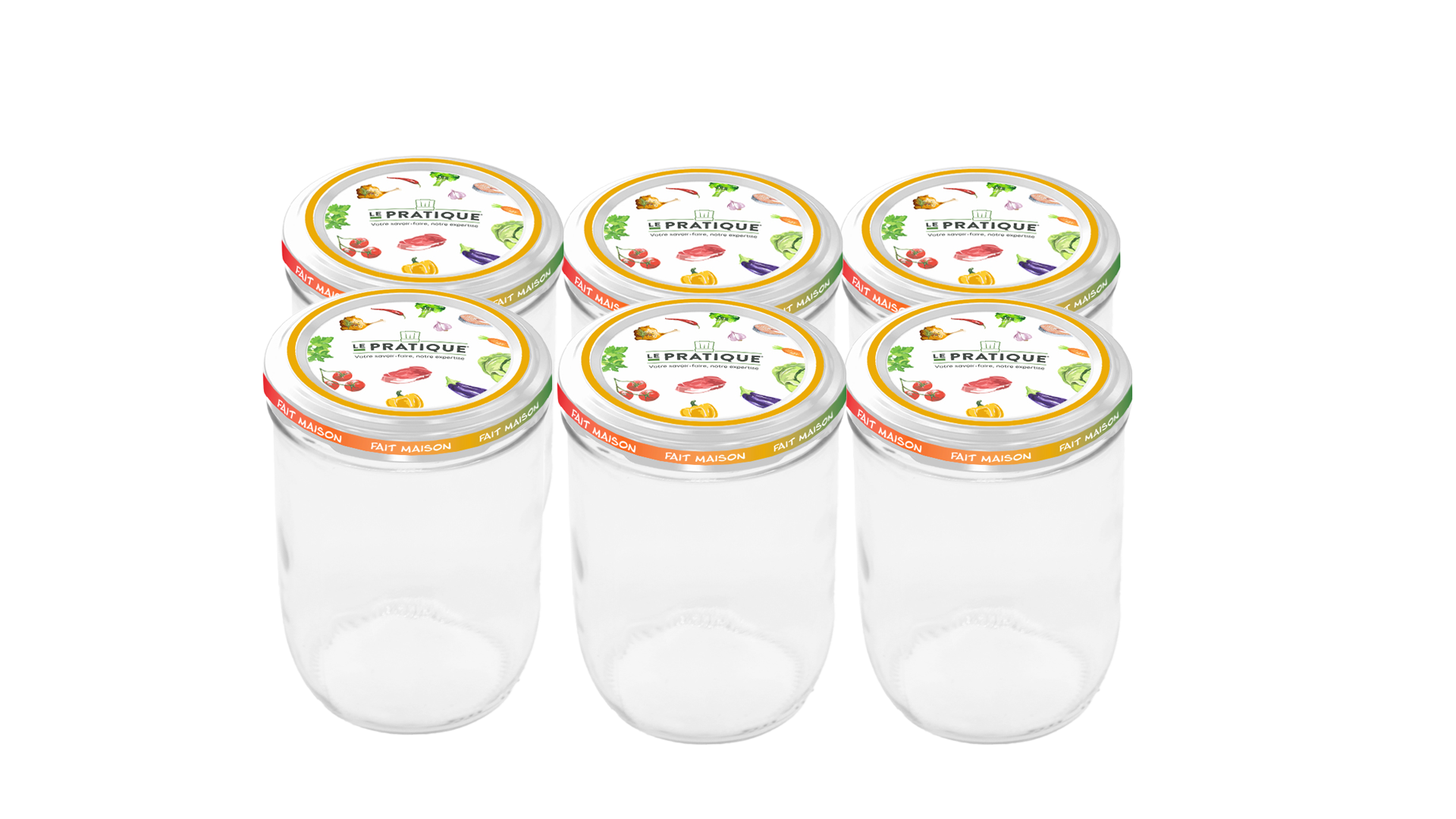 Bocaux  stérilisables 750 mL Ø 100 mm pack de 6 - Le Pratique