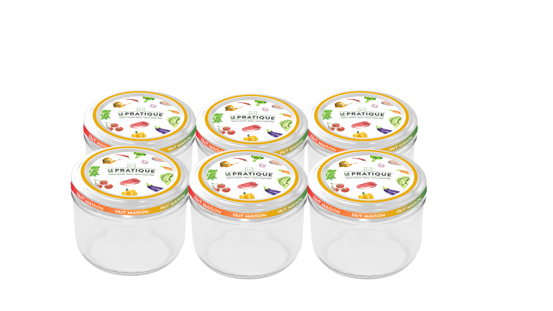Bocaux stérilisables 350 mL Ø 100 mm pack de 6 - Le Pratique