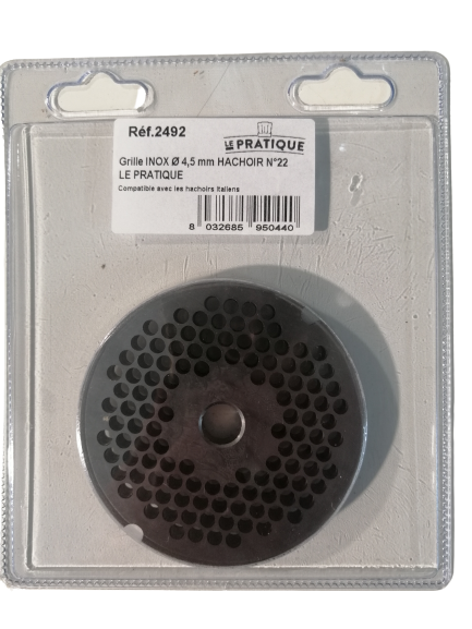 Grille inox pour hachoir électrique n°22