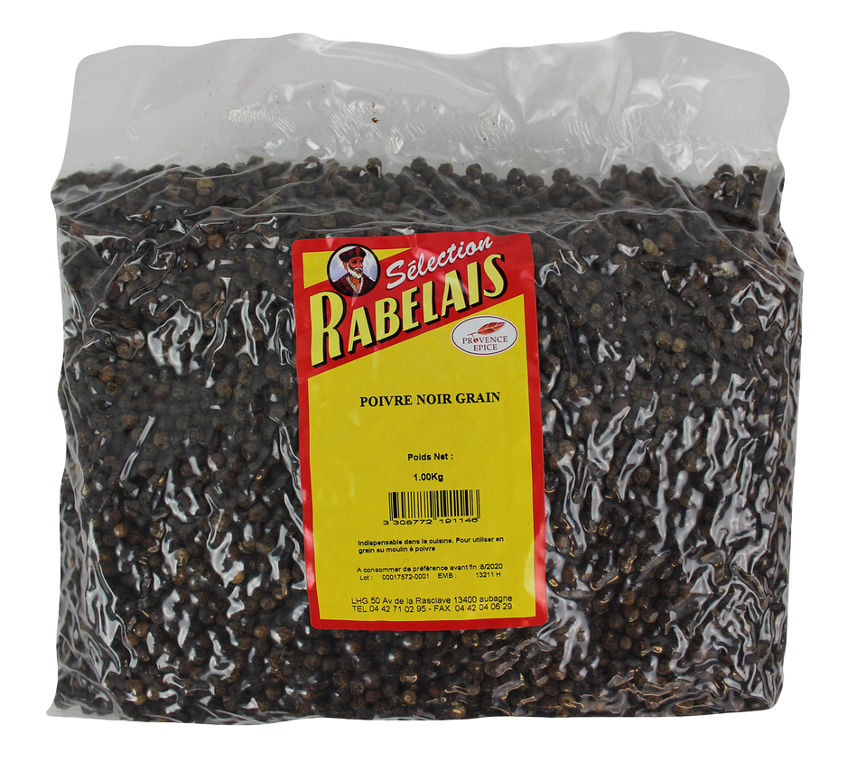 Poivre grain noir sachet de 1kg – A Vos Conserves
