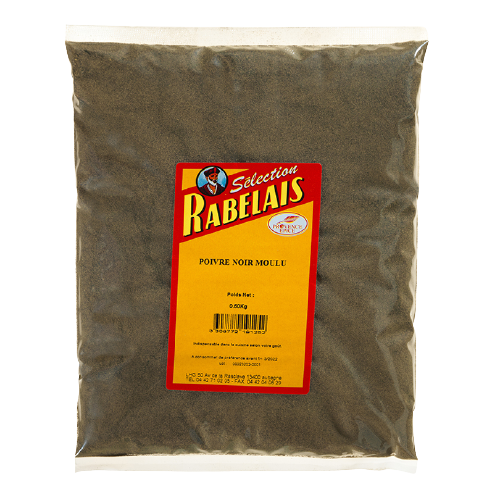 Poivre moulu gris sac de 500g