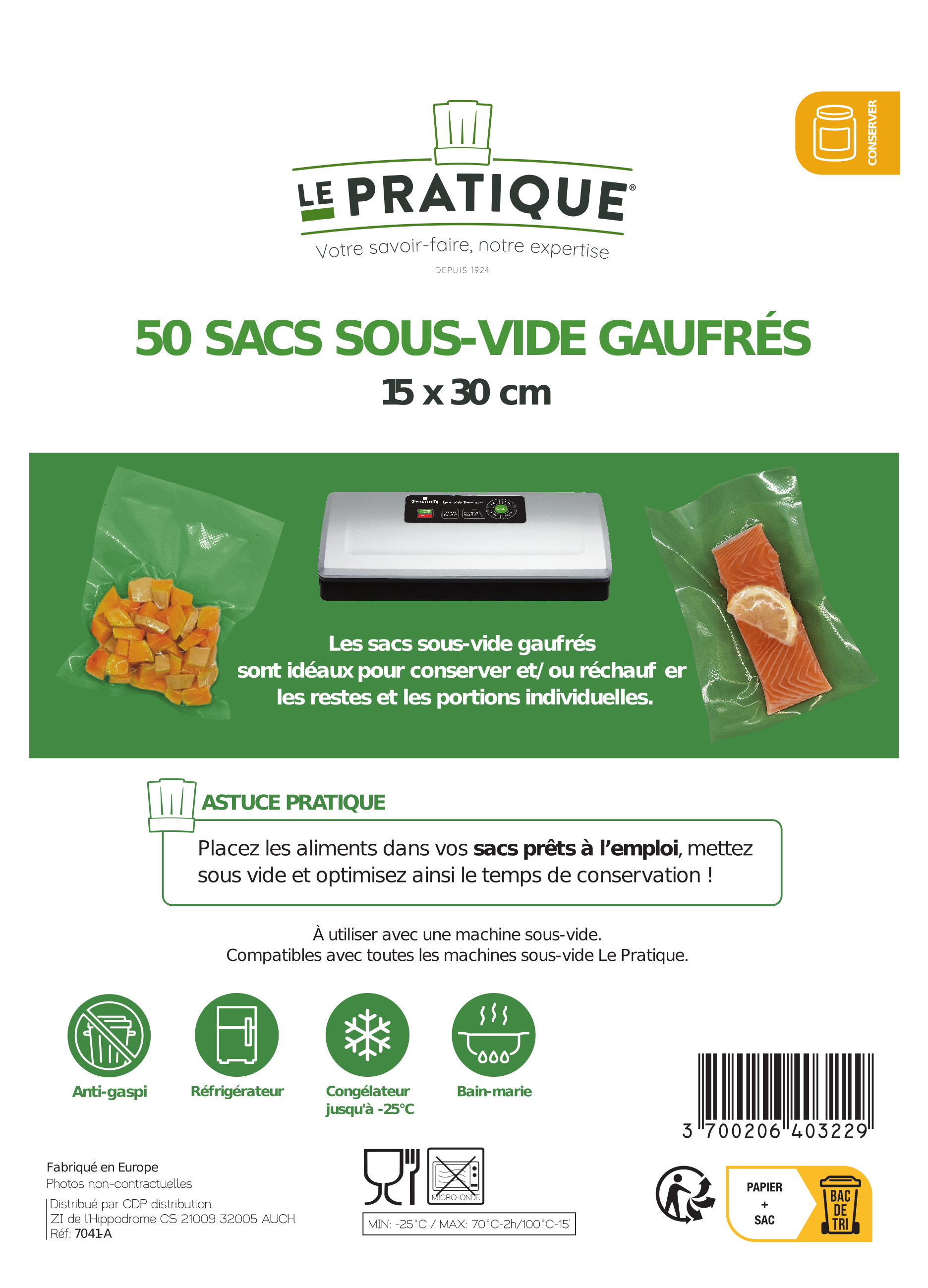 Sacs sous vide - Le Pratique