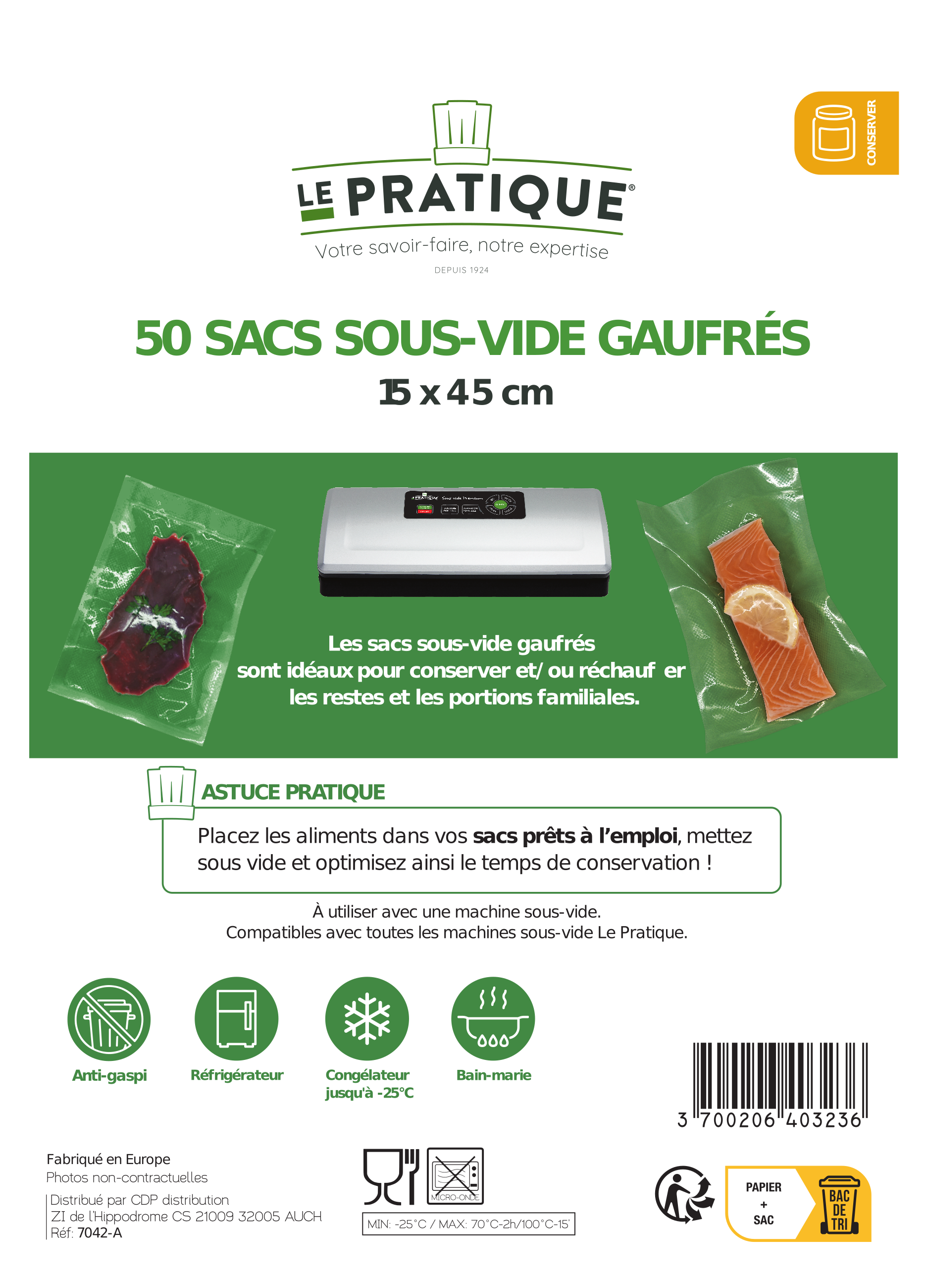 Sacs sous vide - Le Pratique