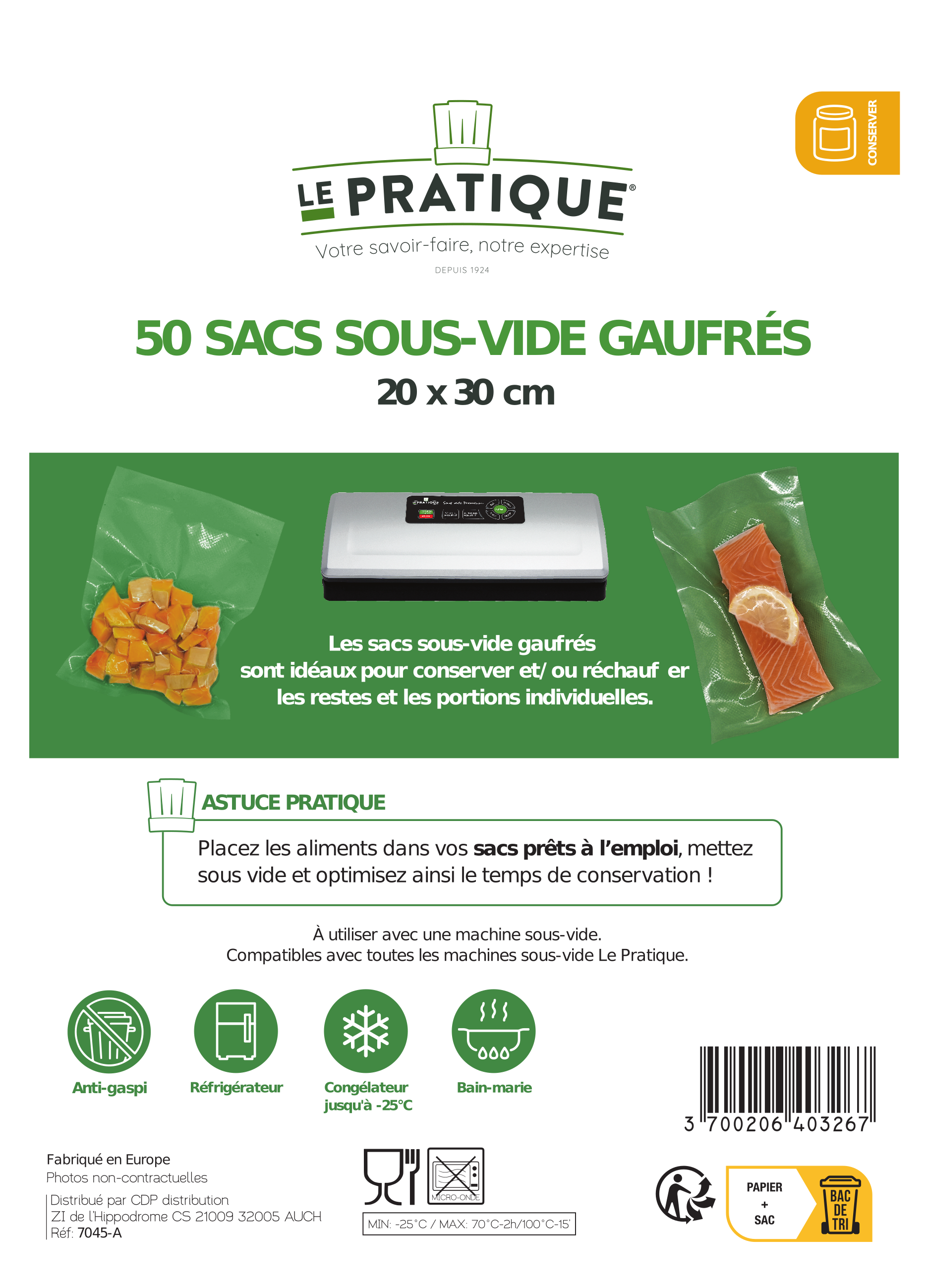 Sacs sous vide - Le Pratique