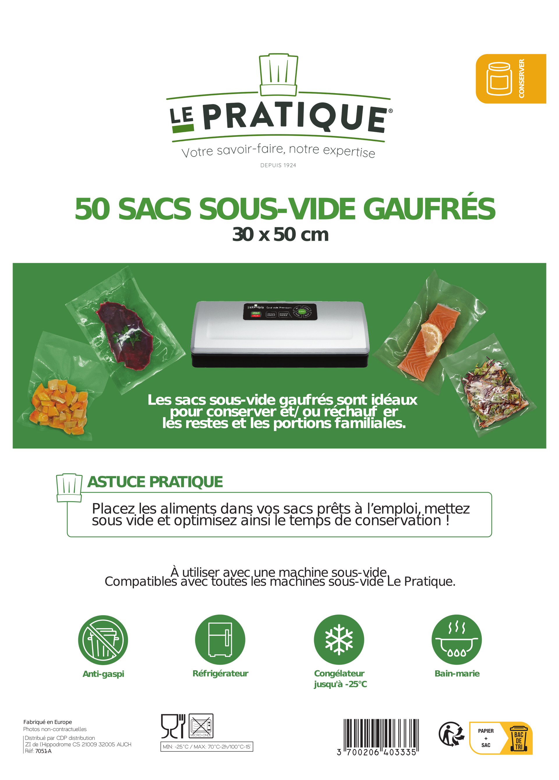 Sacs sous vide - Le Pratique