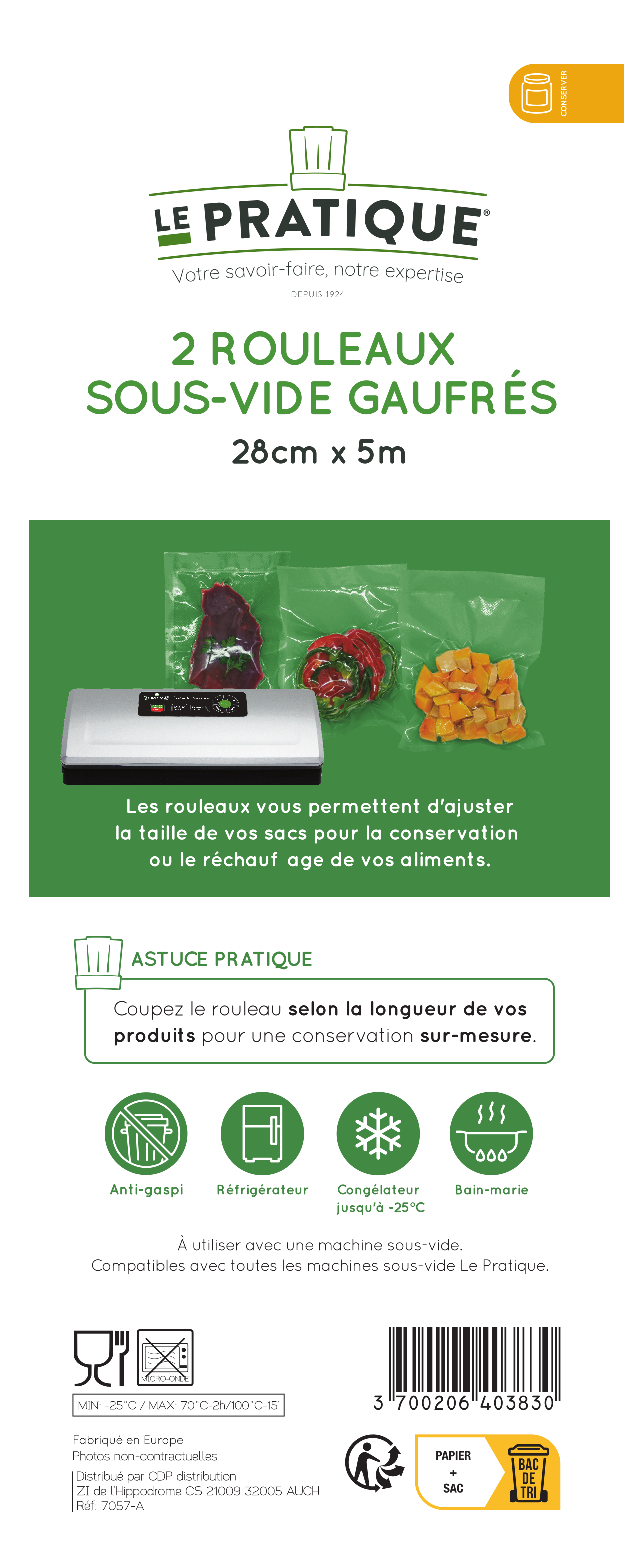 Rouleaux sous vide - Le Pratique