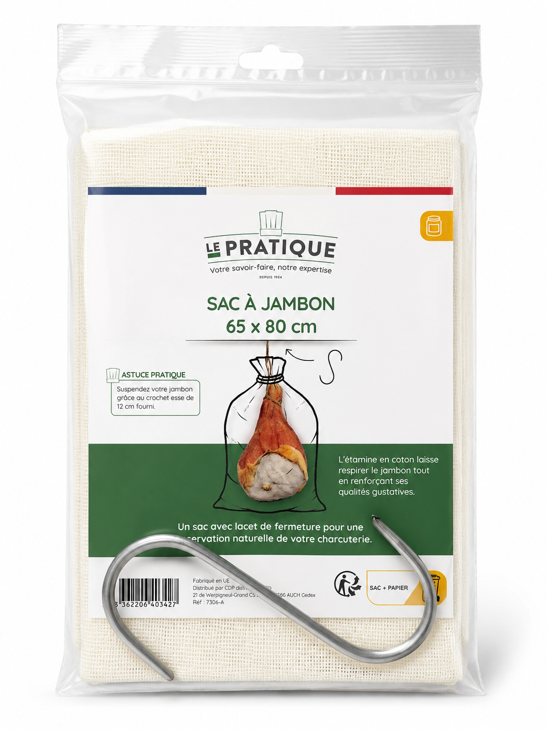 Sac à jambon avec crochet - Le Pratique