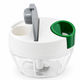 Mini-hachoir manuel 400 ml, 5 lames inox, couvercle hermétique et fonction mayonnaise - Le Pratique