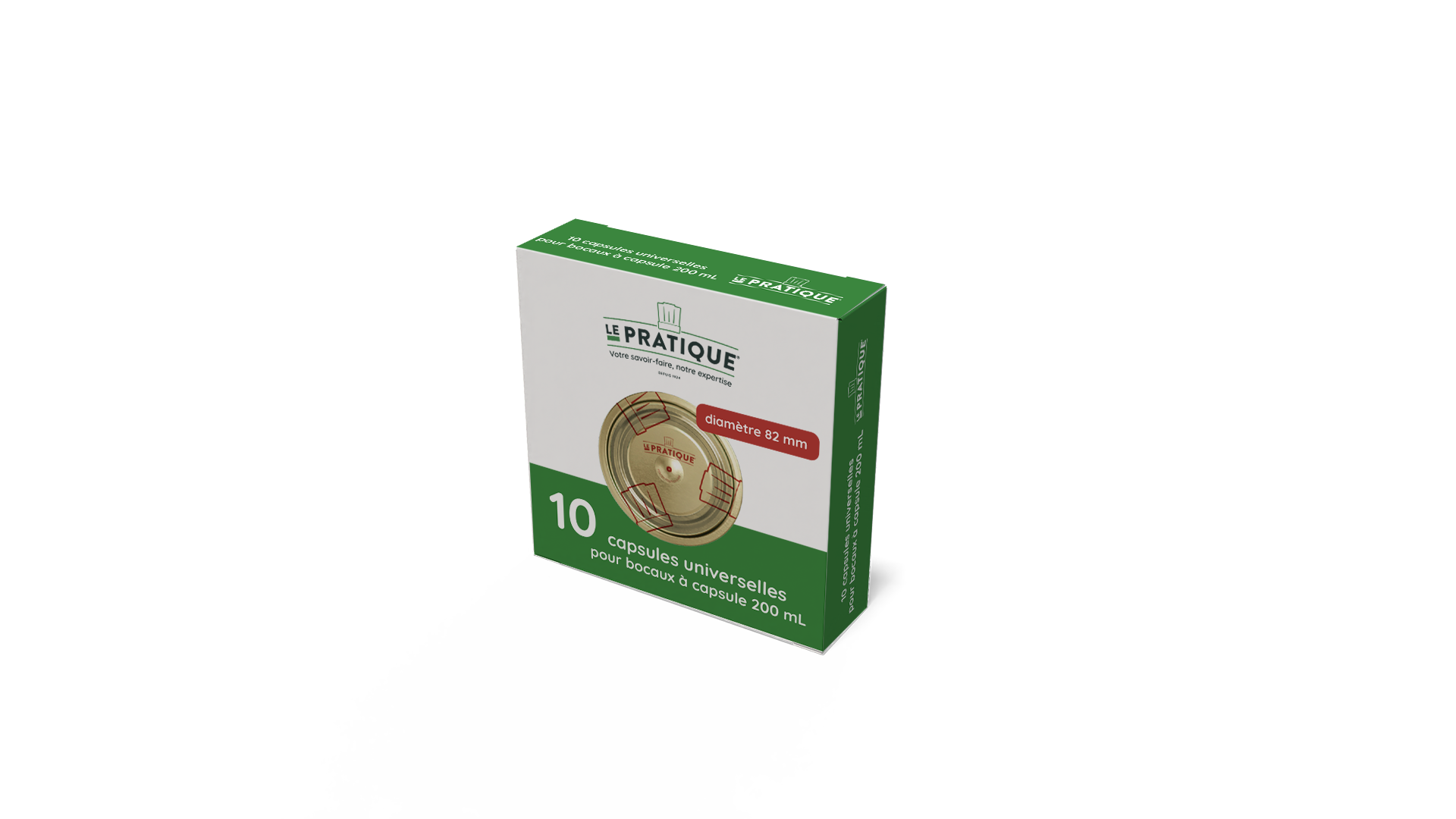 Capsules universelles pour bocaux Ø 82 mm boite de 10
