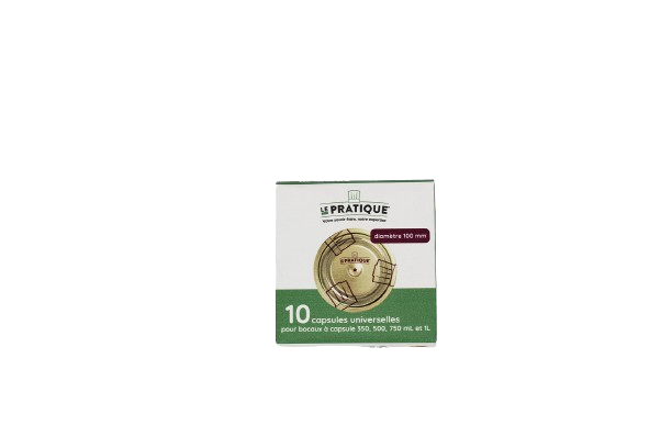 Capsules universelles pour bocaux Ø 100 mm boite de 10