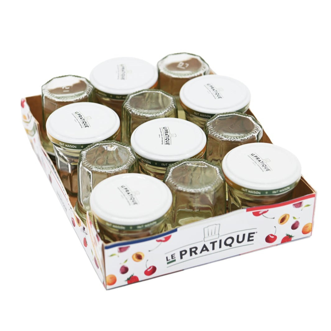 Mini-pots de confiture 46 mL  Ø48 mm barquette de 12 - Le Pratique