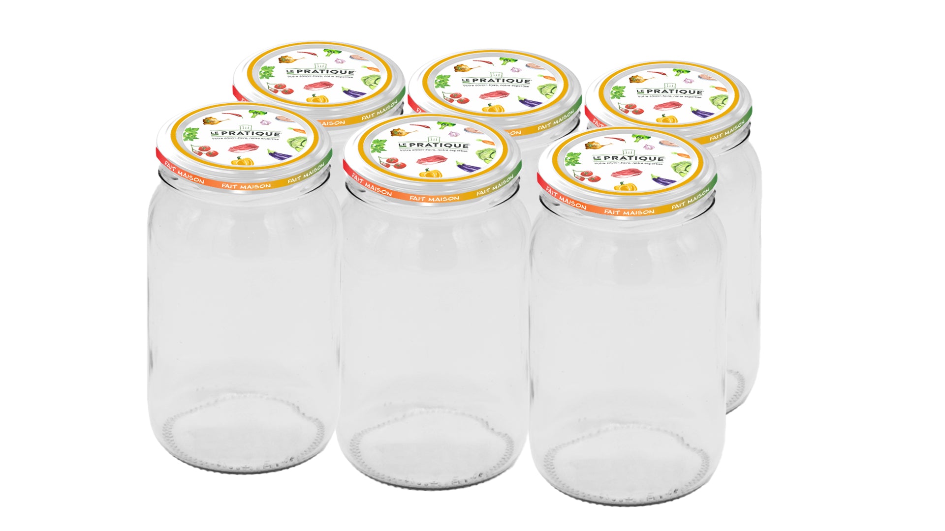 Bocaux stérilisables 1.5 L Ø 110 mm pack de 6 - Le Pratique
