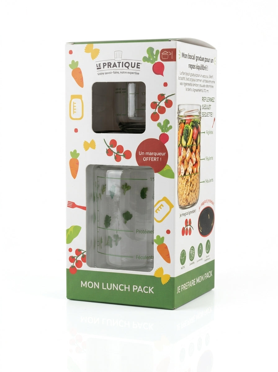 Mon lunch pack, bocaux gradués - Le Pratique