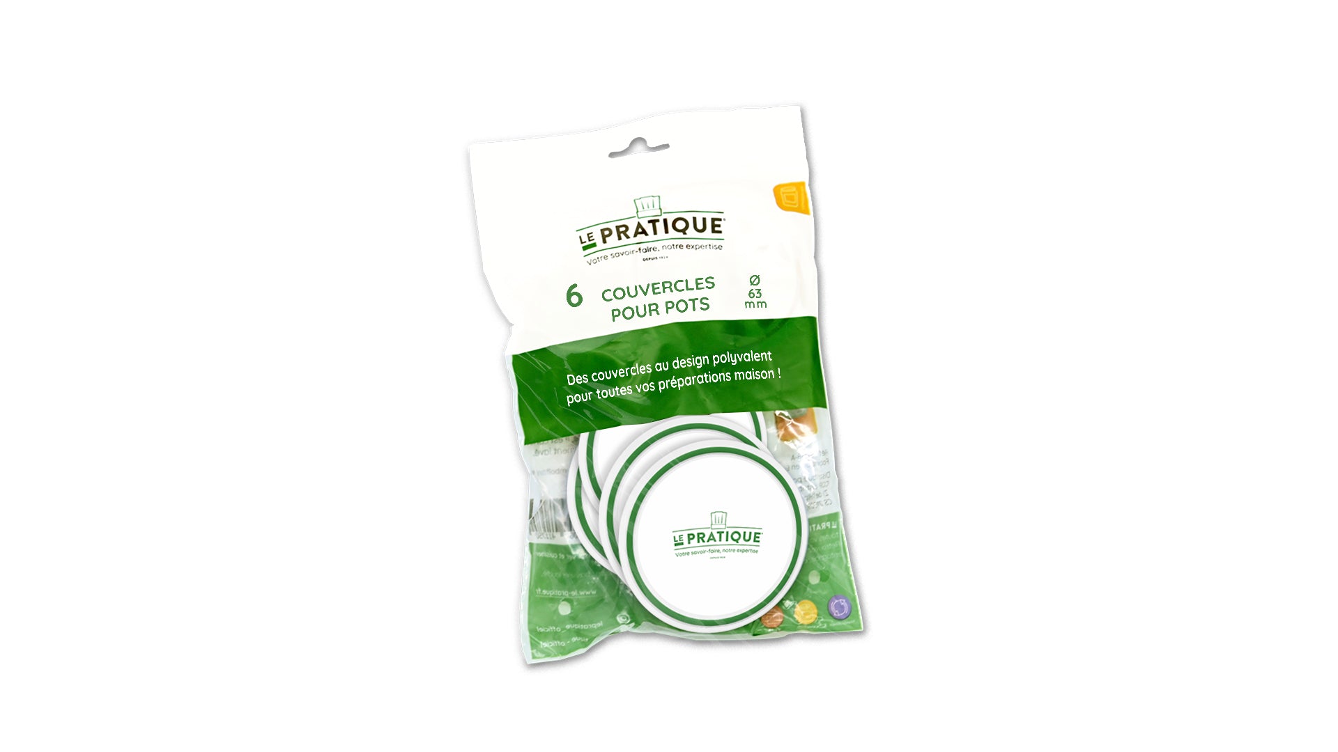 Couvercles pour pots à miel et multi-usages Ø 63 mm sachet de 6 - Le Pratique