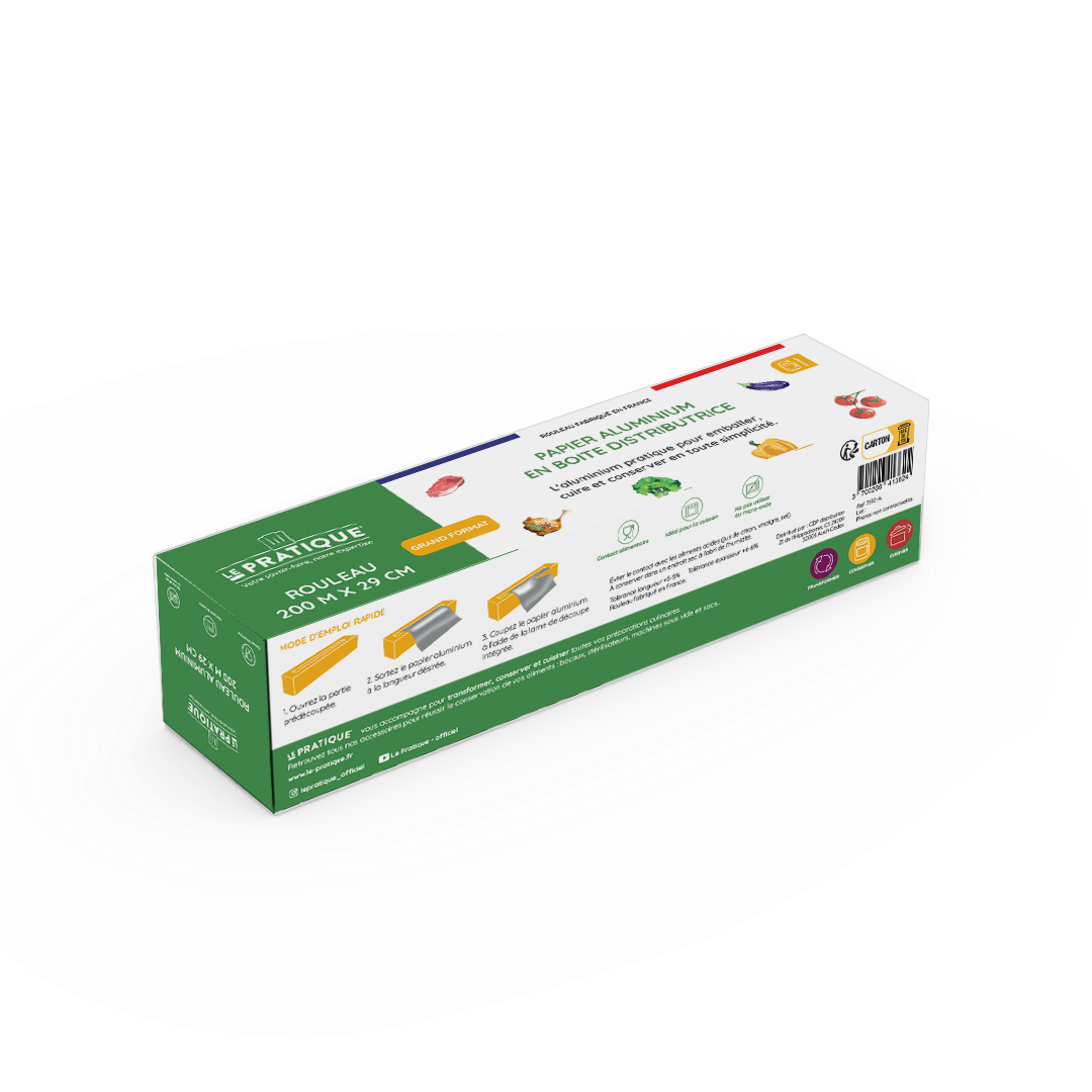Papier aluminium 200 m x 29 cm - Le Pratique