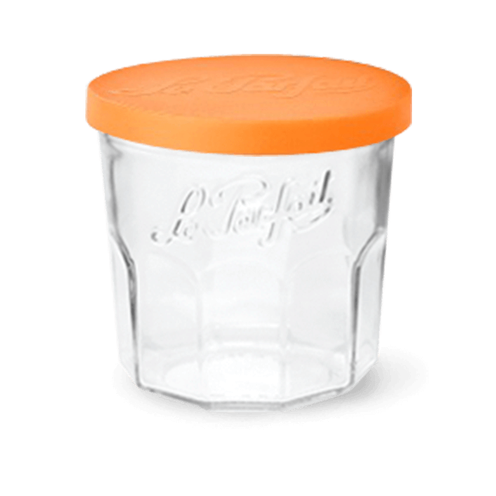 Pot de confiture Le Parfait 324 ml avec couvercle orange - pack de 6