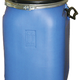 Fût de macération 30 litres bleu, avec couvercle + cerclage fer